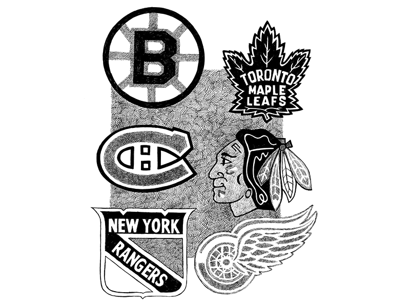 The Original Six logos