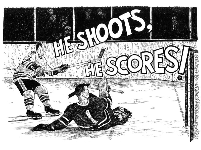 Bobby Hull, Johnny Bower