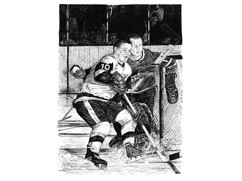 Alex Delvecchio, Johnny Bower